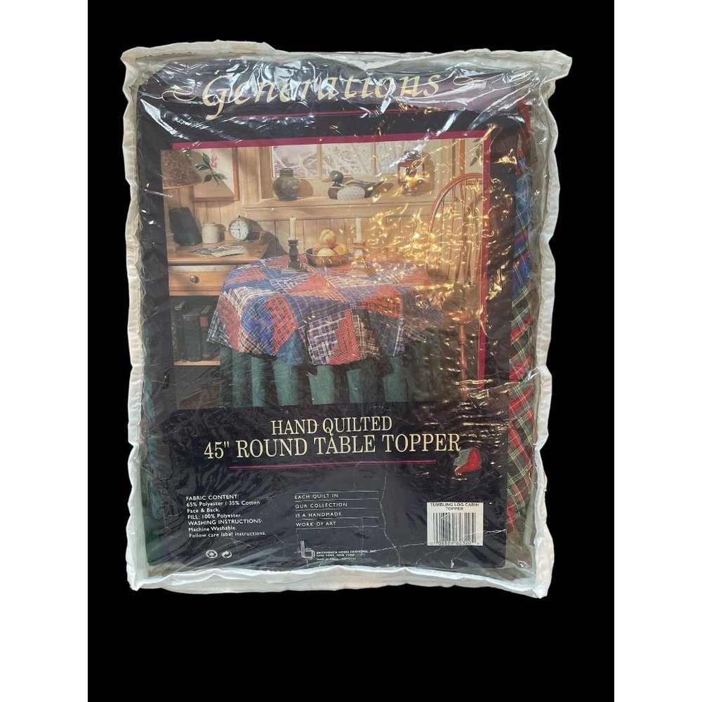 GENERATIONS HAND QUILTED 45" ROUND TABLE TOPPER-NOS